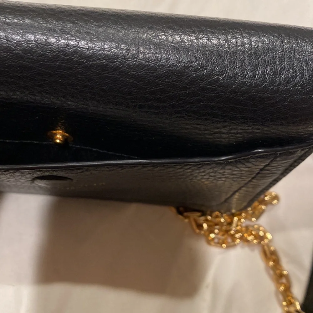 MARC JACOBS NEW YORK EMPIRE CITY WALLET CROSBODY BAG PURSE GOLD CHAIN - Picture 10 of 16